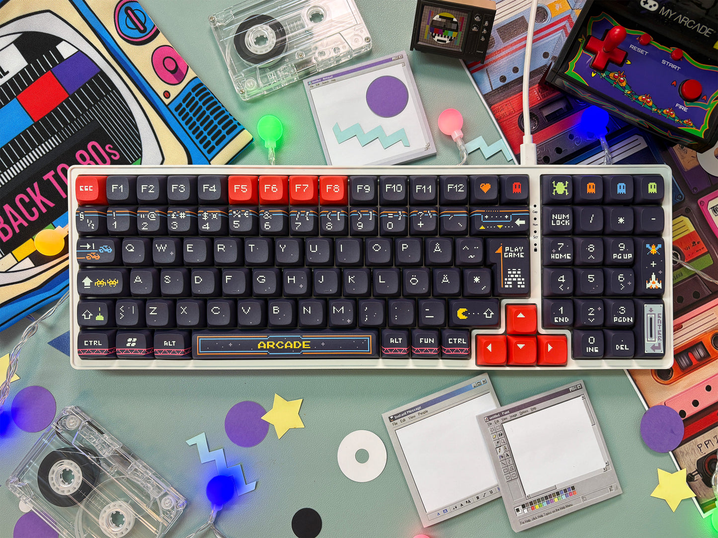 Arcade V2 Näppäimet + Niemi 101 valkoinen