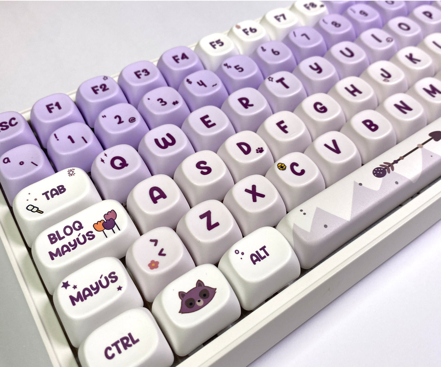 Teclas Campamento Kawaii + Teclado Niemi 101 Blanco