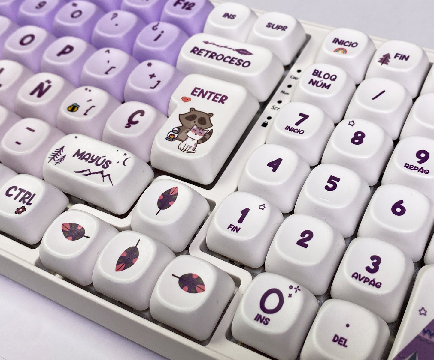 Teclas Campamento Kawaii + Teclado Niemi 101 Blanco