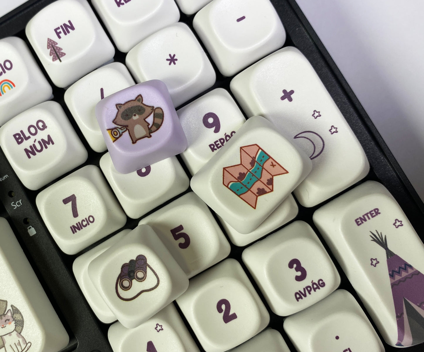 Teclas Campamento Kawaii + Teclado Niemi 101 Negro
