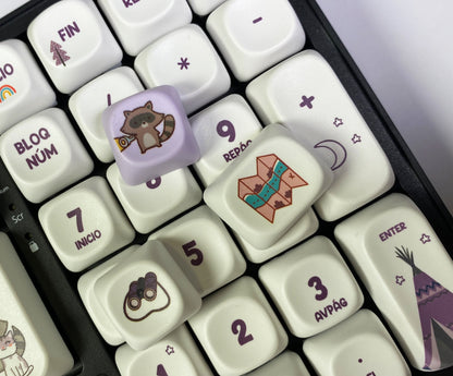 Teclas Campamento Kawaii + Teclado Niemi 101 Negro