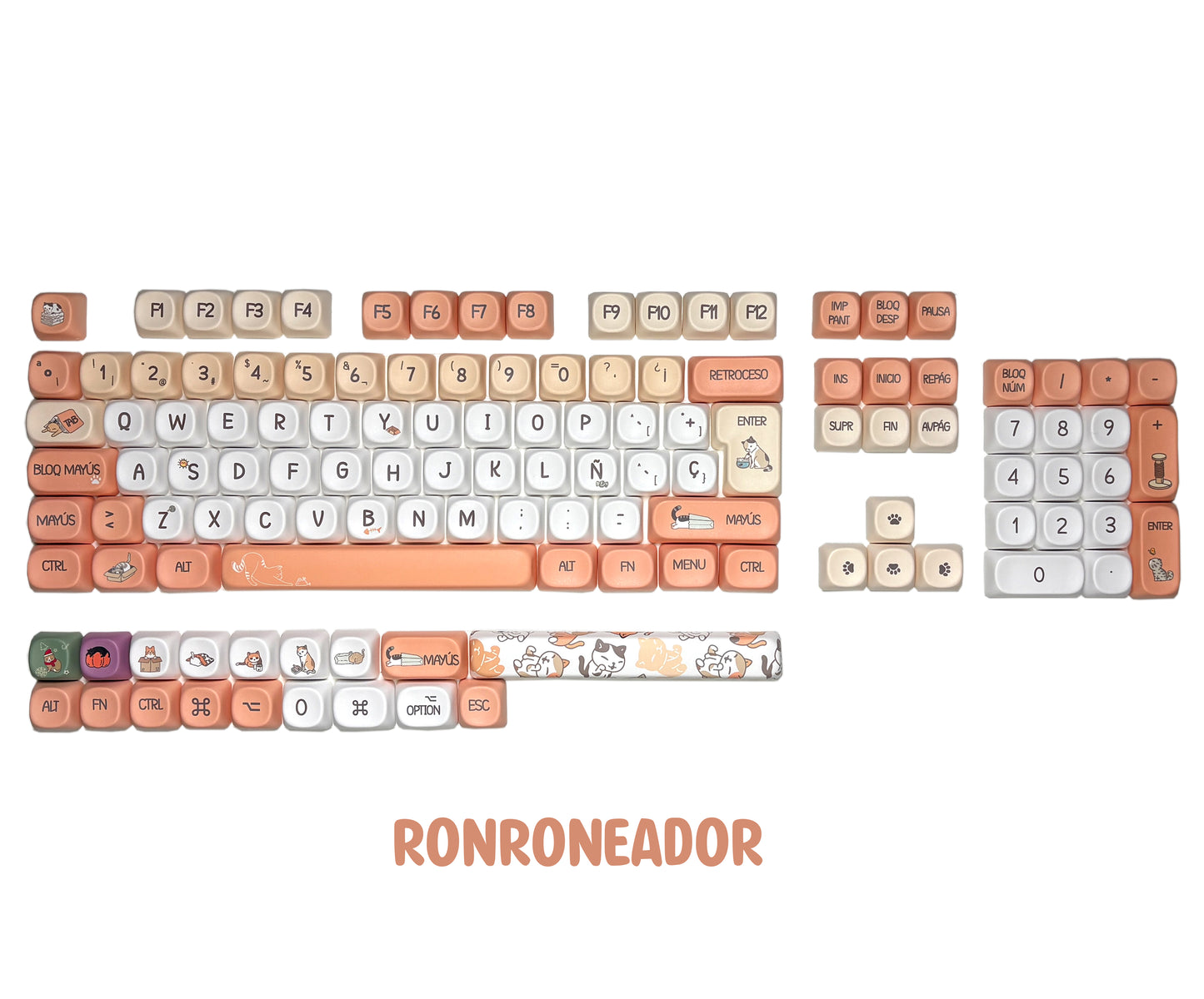Teclas Ronroneador + Teclado Niemi 101 Blanco