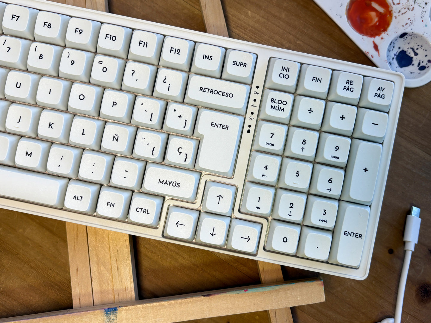 Teclas Lienzo en Blanco