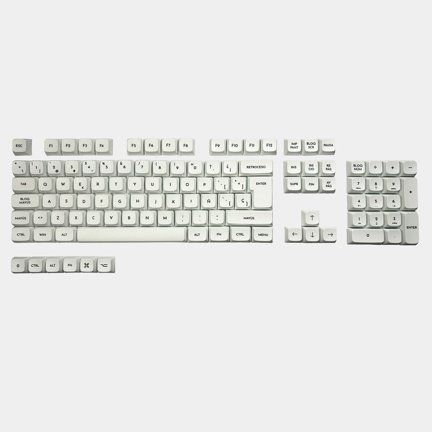 Teclas Lienzo en Blanco